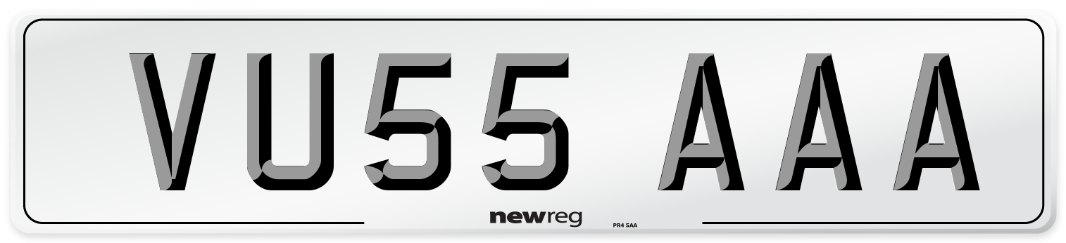 VU55 AAA Number Plate from New Reg